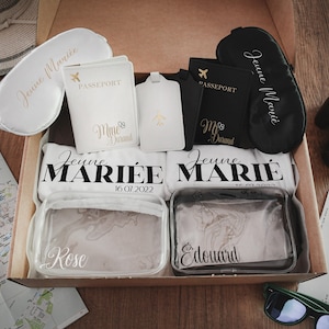 Box Voyage de Noces personnalisée / Voyage de Noces / Lune de Miel / Coffret cadeau Mariage / Cadeau Mariée / Box Mariage / Jeunes Mariés