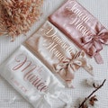 Personalized satin bathrobe Bride / Bridesmaid / Witness kimono / Personalized wedding bathrobe / Mother of the bride / Team Bride / EVJF product logo