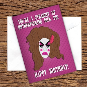 Alaska Lil Poundcake verjaardagskaart, RuPauls drag race wenskaart, RuPaul, Drag queen, LGBT, A5 kaart, verjaardagskaart, grap grappig, cadeau bday
