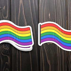 Rainbow pride flag sticker, die cut vinyl sticker, LGBT, LGBTQIA+, pride, gay pride, pride flag, lgbt pride sticker