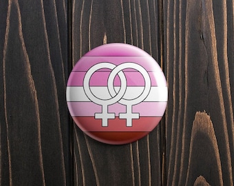 Lesbian pin badge, lgbt, LGBTQIA+, pride, gay pride, lgbt pride, pride flag, transgender, gay, lesbian, bisexual, gender fluid