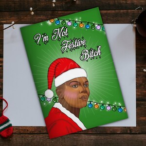 Coco Montrese carte de Noël, RuPauls drag race carte de voeux, RuPaul, Drag queen, LGBT, Pride, Carte A5, Carte de Noël, blague drôle, cadeau