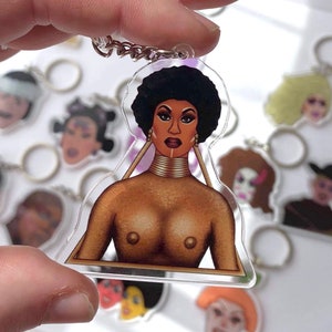 Shea Coulee keychain, double sided acrylic keychain, keyring, RuPauls drag race, drag queen, LGBT keyring, art