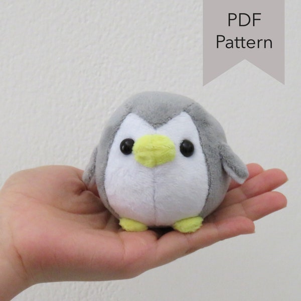 Penguin Plush Pattern - DIY Penguin Sewing Pattern - Plush Toy PDF Pattern