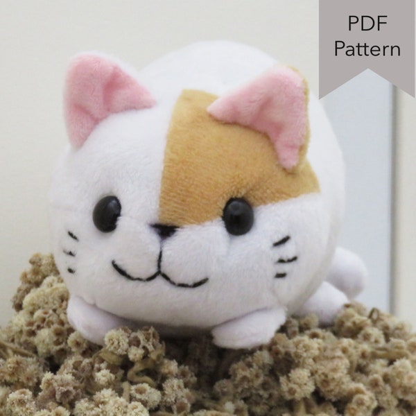 Loafy Cat Plush Pattern - Cat Plush Toy Sewing Pattern -  Cat Stuffed Animal Pattern