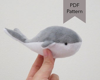 Whale Plush Pattern - Whale Sewing Pattern - Whale Digital Template PDF