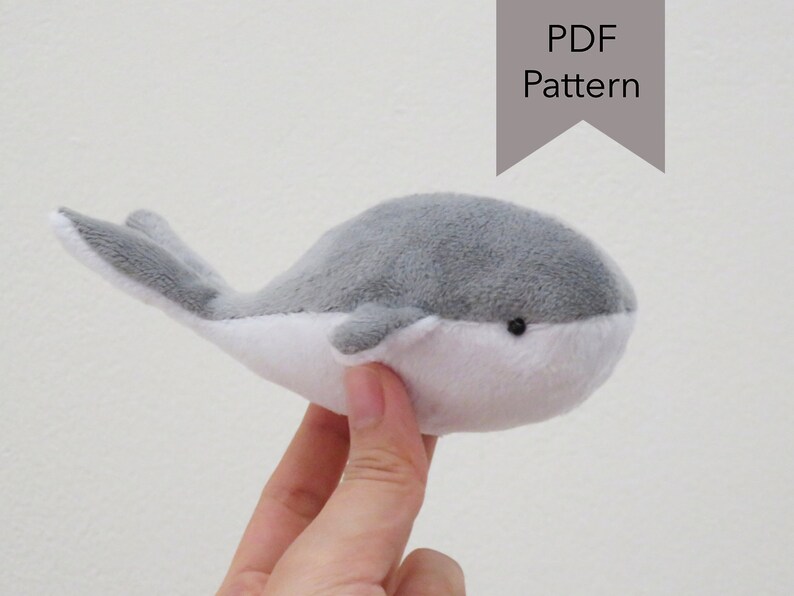 Whale Plush Pattern Whale Sewing Pattern Whale Digital Template PDF - Etsy