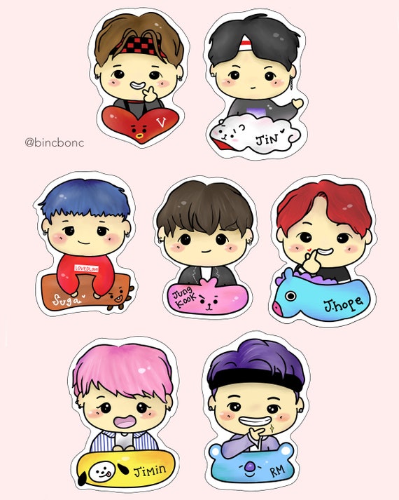 Bt21 Sticker Zazzlecom Cute Stickers Preppy Stickers Pin En Sherman 