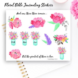 Bible journaling stickers, Bible journaling kit, prayer journal, Bible study stickers, Christian stickers, planner stickers, Bible journal