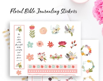 Bible journaling stickers, Faith stickers, Bible study stickers, Bible journal, prayer journal, Bible journaling kit, Christian stickers