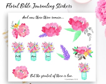 Bible journaling stickers, Bible journaling kit, prayer journal, Bible study stickers, Christian stickers, planner stickers, Bible journal