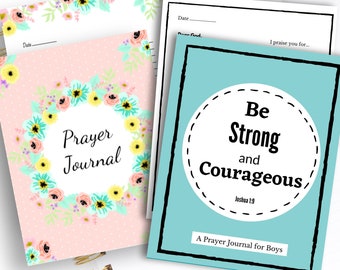 Printable prayer journals/ Prayer journal for girls/prayer journal for boys/ prayer journal for kids/Bible journal/ printable journal/