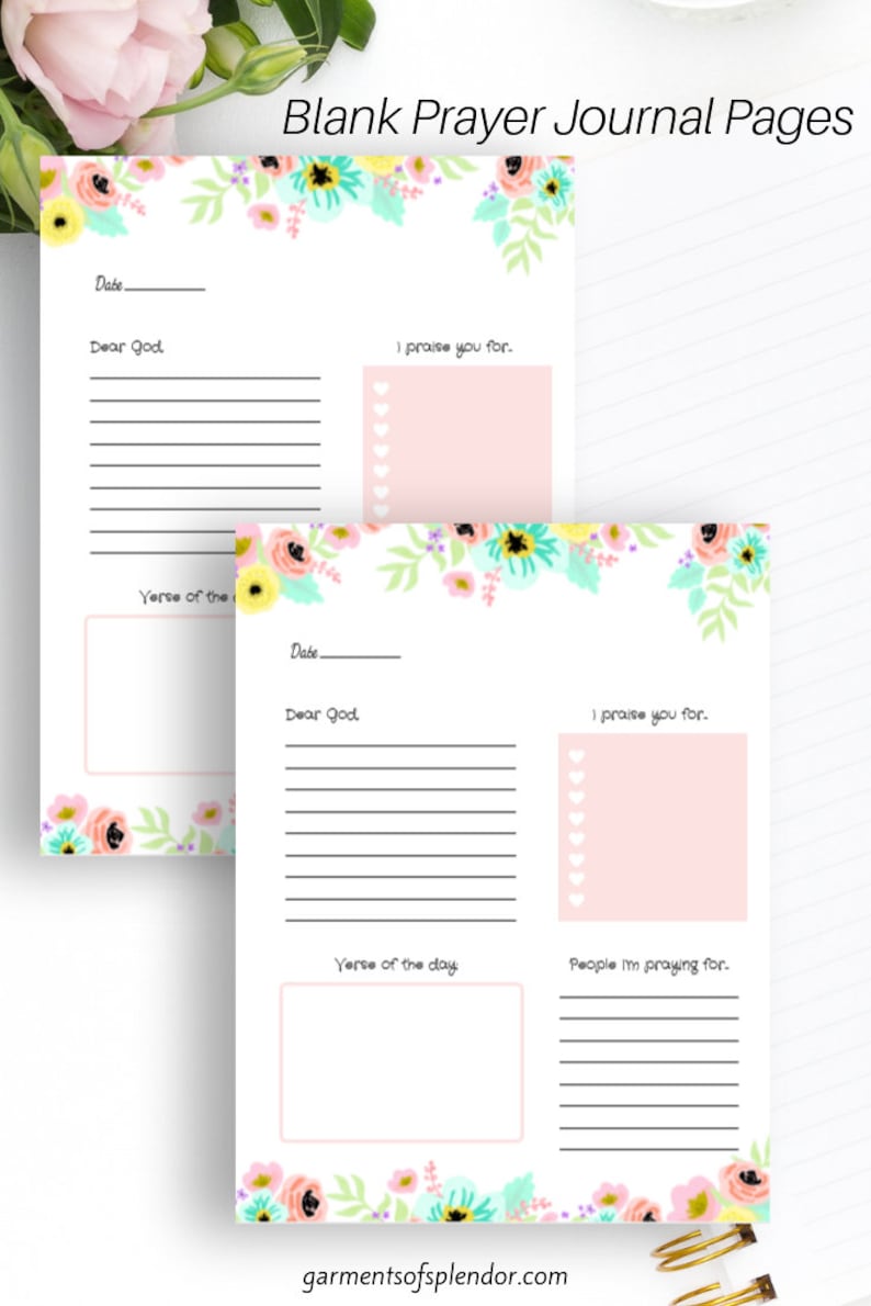 Printable Prayer Journal for Girls/ Faith Planner for Girls/ Printables ...