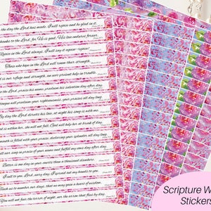 Printable scripture washi stickers/ watercolor washi stickers/ Bible journaling/ faith stickers/ christian stickers/ planner stickers/ Bible