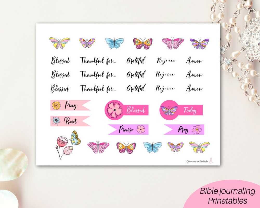 Bible Journaling Printable/ Journaling Stickers/ Prayer Journaling ...