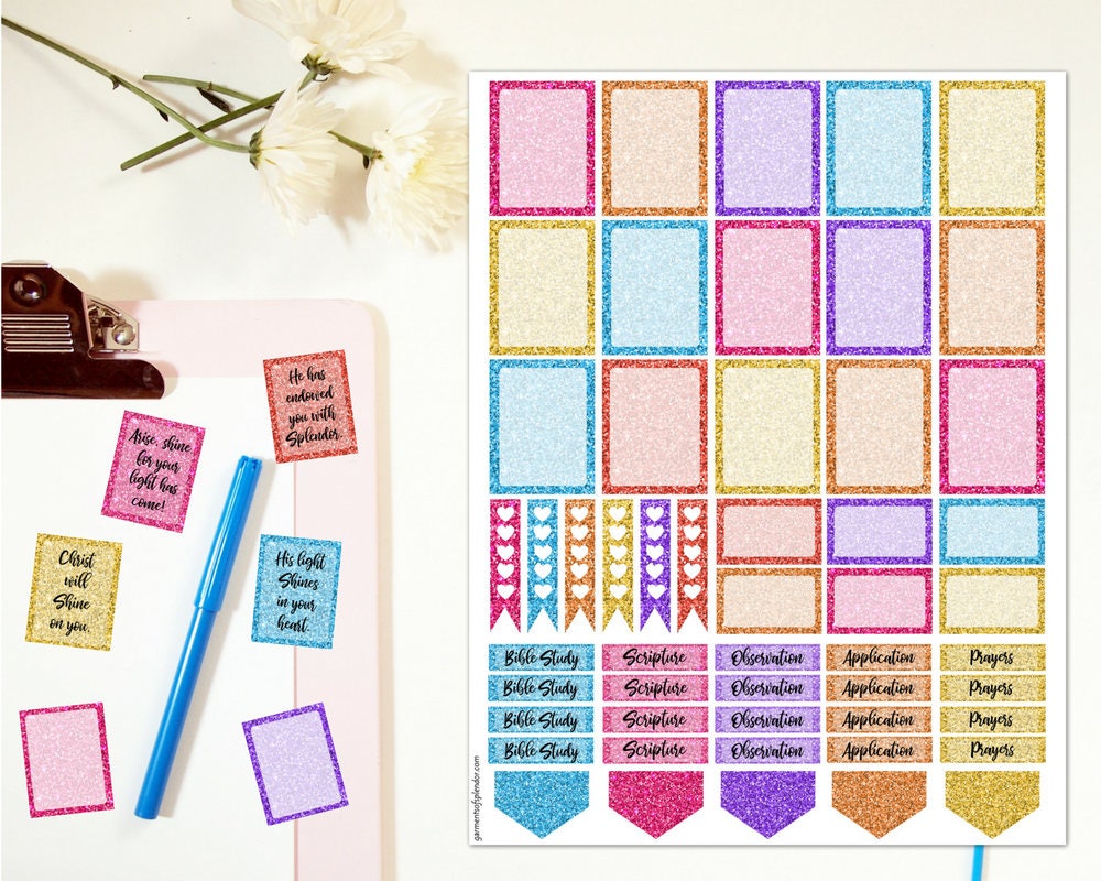 Faith Stickers/ Printable Scripture Stickers/ Bible Study Stickers ...