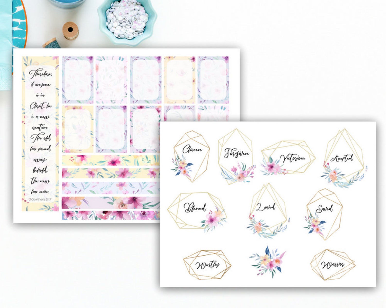 Prayer Journal Printable, Bible Journaling Kit, Christian Journal ...