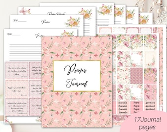 Christian planner printable/ Prayer journal/ Bible Study planner/ Devotional planner/ Faith stickers/ Bible journaling kit/ prayer binder/