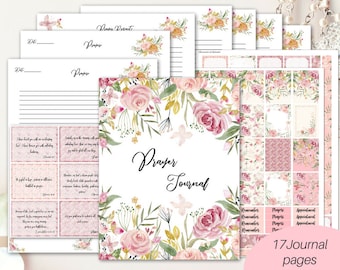 Prayer Journal/ printable Bible journaling kit/ prayer planner/ Bible verse journal/ Devotional journal/ Bible journal/ prayer journal pages