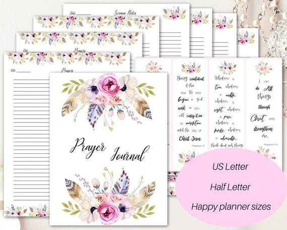 Bible Journaling Printable/ Journaling Stickers/ Prayer Journaling Stickers/  Flower/ Butterfly Printable/ Faith Planner/ Christian Planner 
