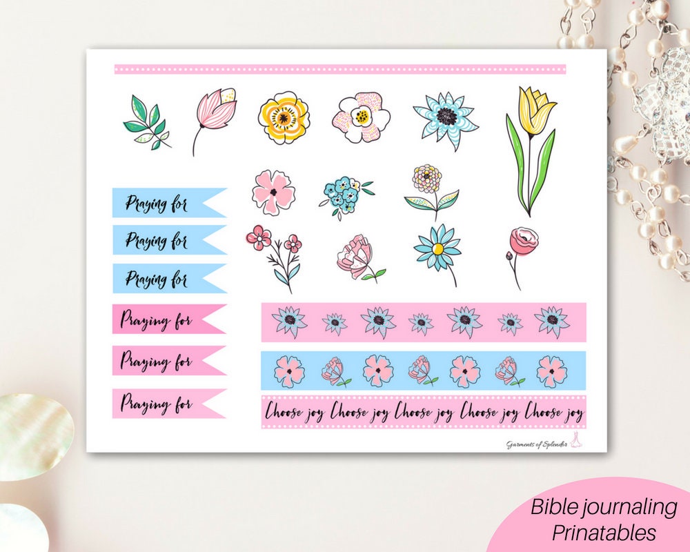 Bible Journaling Printable/ Journaling Stickers/ Prayer Journaling ...