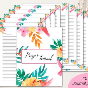 Prayer journal/ printable prayer journal/ tropical prayer journal/ Christian planner/ Faith planner/ war binder/ prayer binder/ Bible study