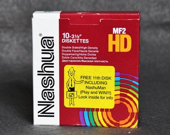 original box with 4 Nashua 3.5" floppy disks