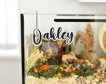 Custom Pet Name Clings: Removable & Reusable - For All Small Pets