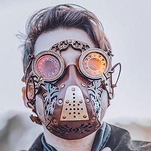 Alchemist's Wooden Steampunk Goggles  Medieval LARP Eyewear for Fantasy Costumes & Renaissance Fairs