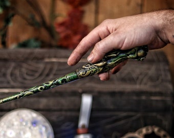 Dragon Magic Wand Enchanting Handcrafted Elegance for LARP  Ren Fair Wizardry Sorcery Witchcraft and Fairy Realms