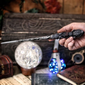 Anansi Magic Wand: Enchanting Handcrafted Elegance for LARP, Ren-Fair, Wizardry, Sorcery, Witchcraft, and Fairy Realms