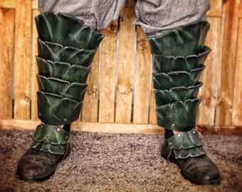 Ranger Warrior lederen kanen elven beenpantser leren harnas voor LARP-cosplay en fantasybeurzen