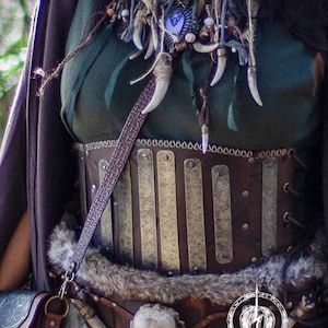 Barbarian Leather armor woman, larp armor woman  viking piece woman post apocalyptic cosplay