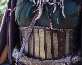 Barbarian Leather armor woman larp armor woman viking piece woman post apocalyptic cosplay