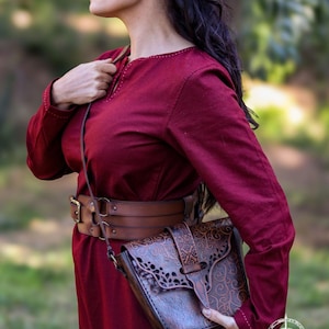 Gothic Witch Shoulder Bag - Leather Festival Handbag for Dark Fashion Enthusiasts