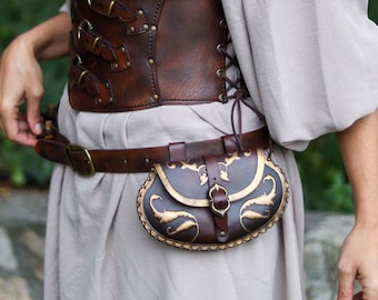Leather Belt Pouch Renaissance Costume LARP Fantasy Accessory Small Leather Belt Pouch Medieval Costume Leather Pouch