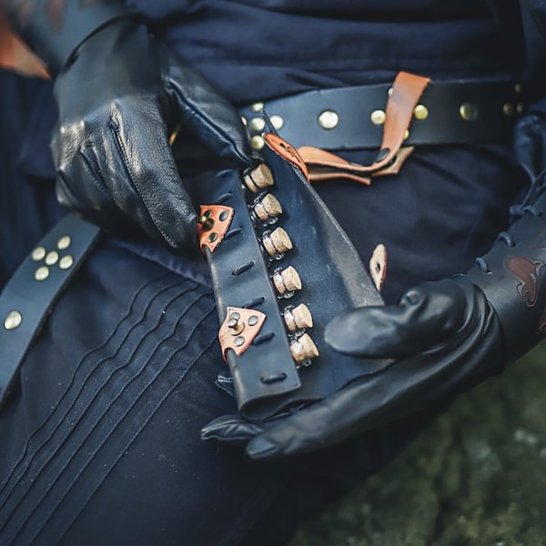 Leather Potion Belt Larp Alchemy Pouch Witcher Cosplay Gear Ren Faire Accessory Potion Bottle Holder Medieval Alchemist Bag Healing Potion
