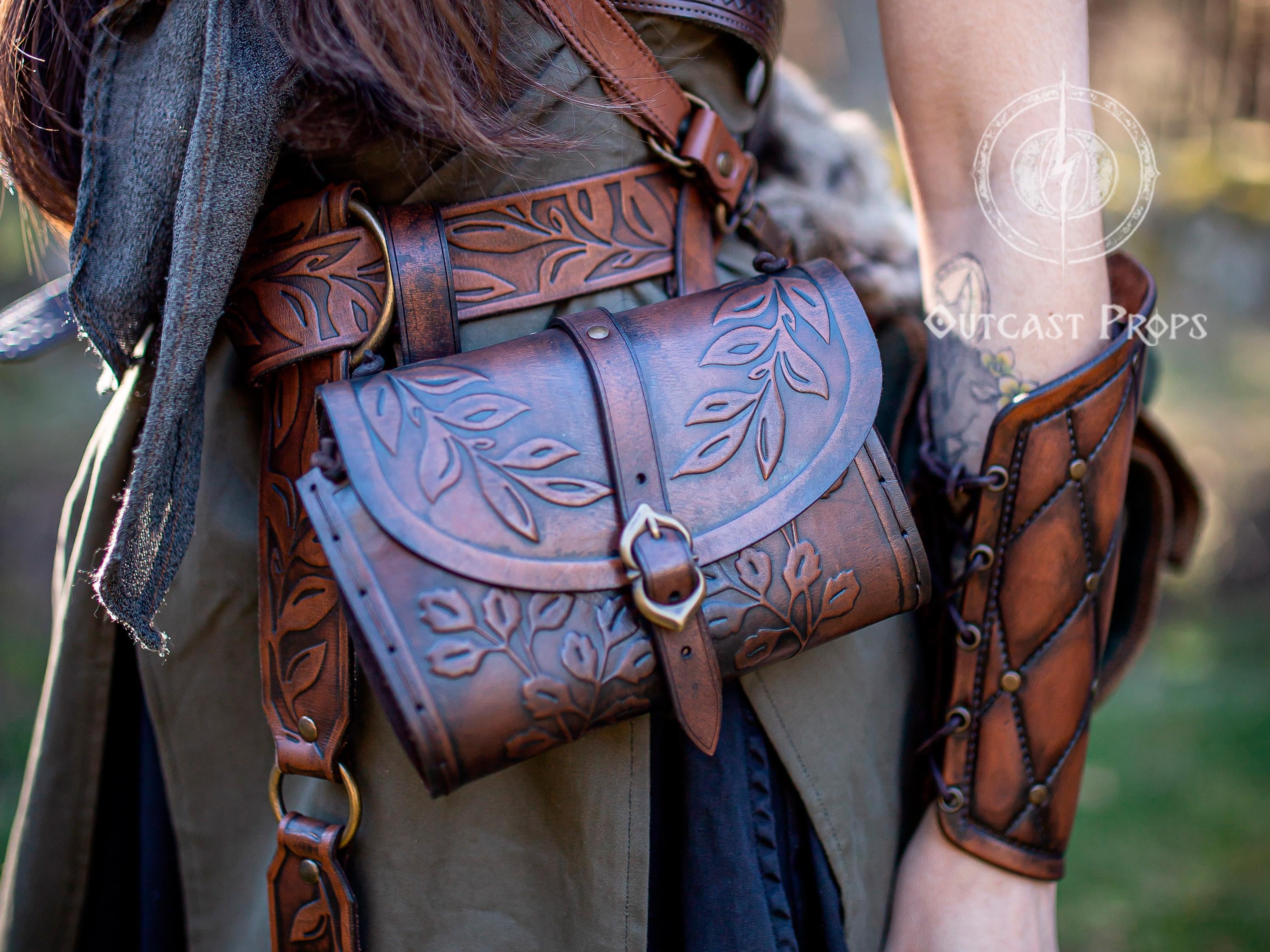 Mittelalter Gürtel-Set Mit Ledertaschen - Wikinger & Renaissance Style