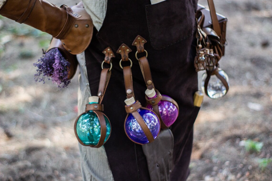 Leather Apron Larp Alchemy Steampunk Crazy Scientist Etsy