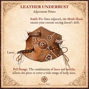 Leather Corset Underbust Steampunk larp burning man armor Witch Brown Waist Cincher Renfair underbust Alchemist Corset