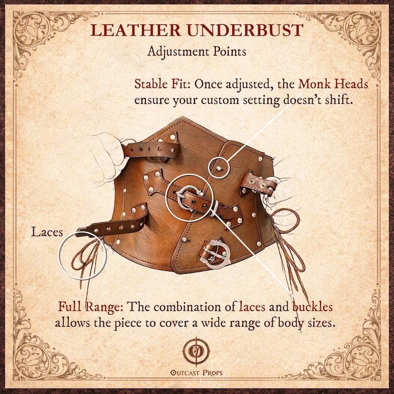 Leather Corset Underbust Steampunk larp burning man armor Witch Brown Waist Cincher Renfair underbust Alchemist Corset