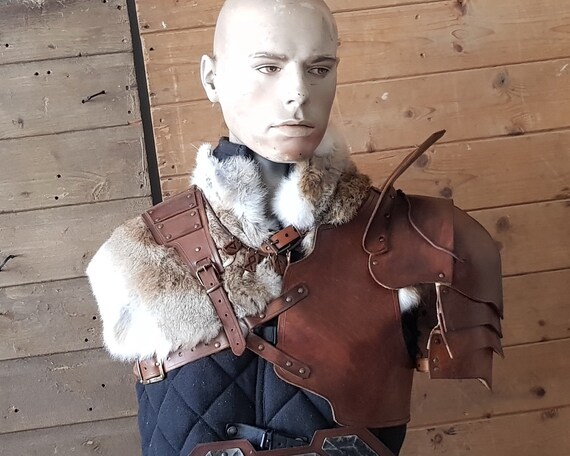 バーバリアンレザーアーマーセット LARPアーマー バイキングレザー 