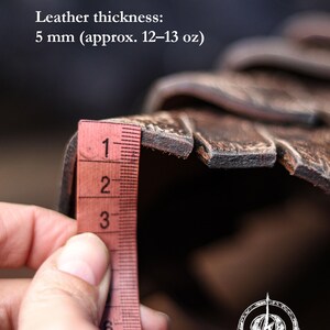 Dragon Scale Leather Bracer  LARP Cosplay Armor for Fantasy Warriors  Orcs  Archers   Handmade Medieval Costume