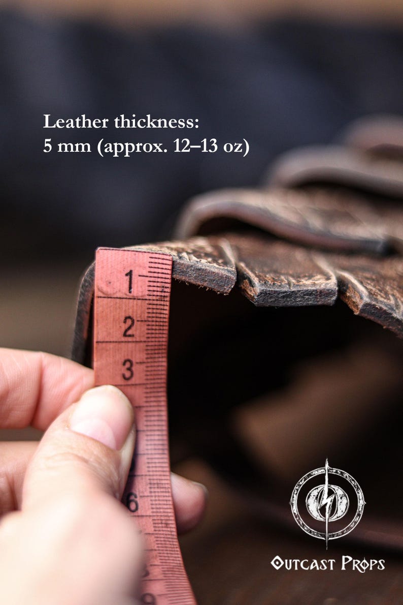 Dragon Scale Leather Bracer  LARP Cosplay Armor for Fantasy Warriors  Orcs  Archers   Handmade Medieval Costume