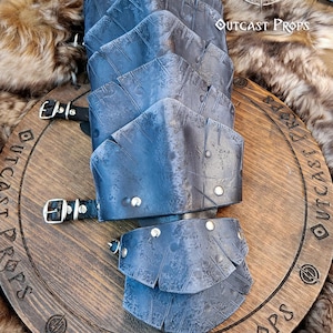 Dragon Scale Greaves for Viking Leg Armor for LARP Wasteland Cosplay Barbarian Shin Guards Fantasy Warrior Costume Post Apocalyptic Leg Gear