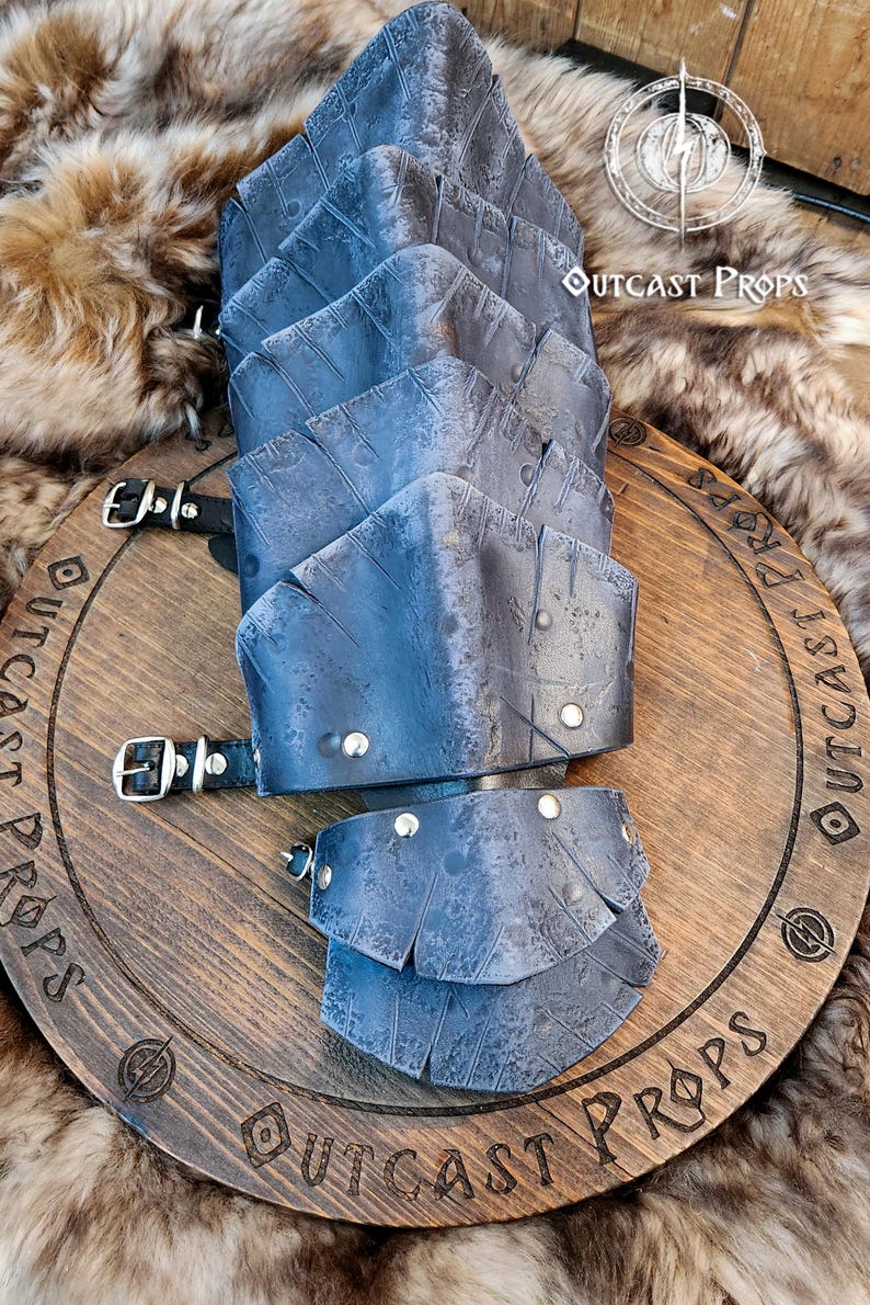 Dragon Scale Greaves for Viking Leg Armor for LARP Wasteland Cosplay Barbarian Shin Guards Fantasy Warrior Costume Post Apocalyptic Leg Gear