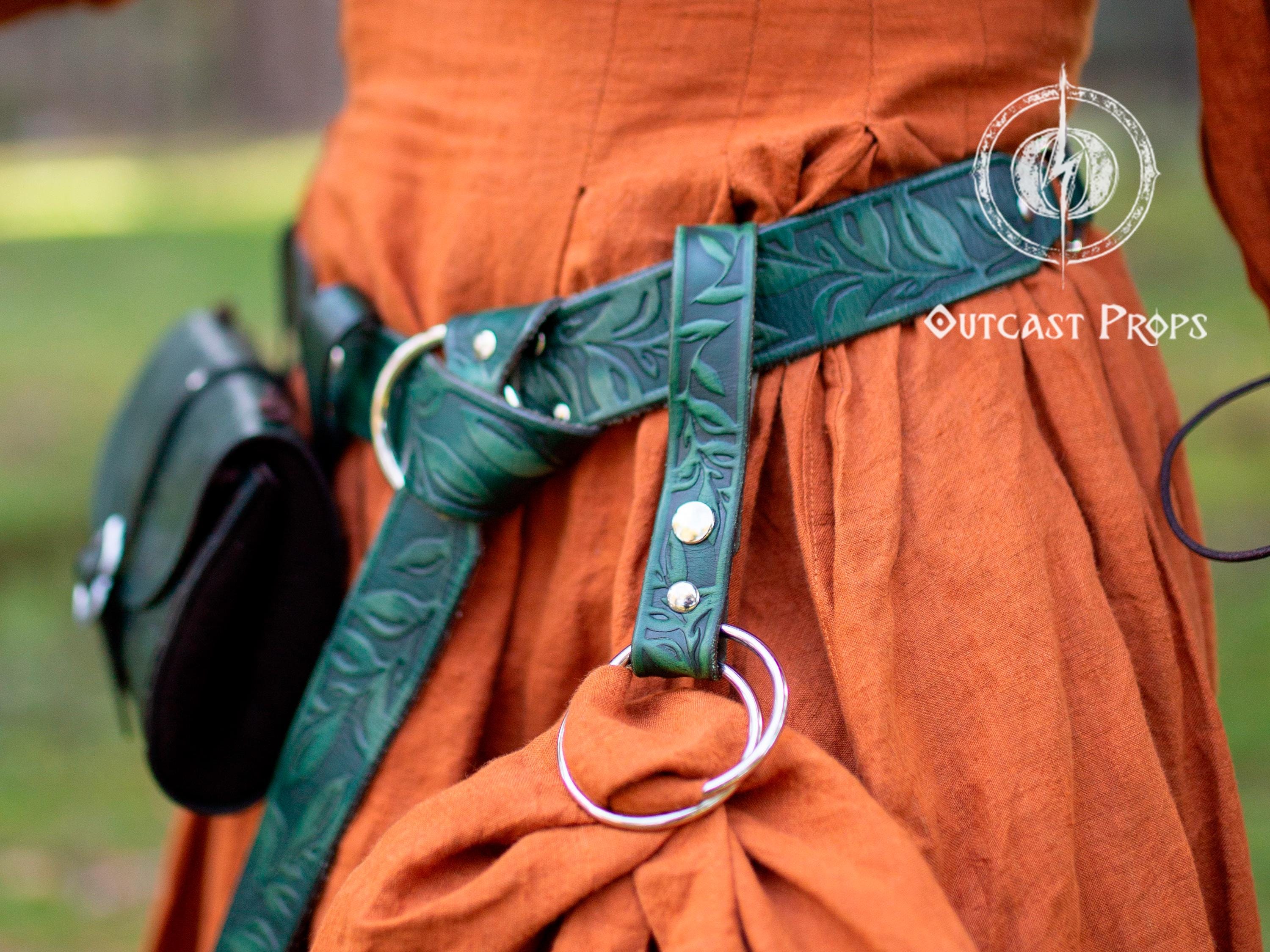 Medieval Leather Skirt Hikes Belt Women\'s Pirate Viking Halloween LARP Accessory Female Viking Belt & Skirt - Chair & Chisel main image 4