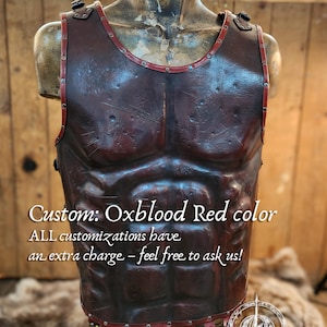 Authentic Roman Gladiator Leather Cuirass - Medieval LARP Armor for Spartacus Cosplay & Fantasy Reenactments