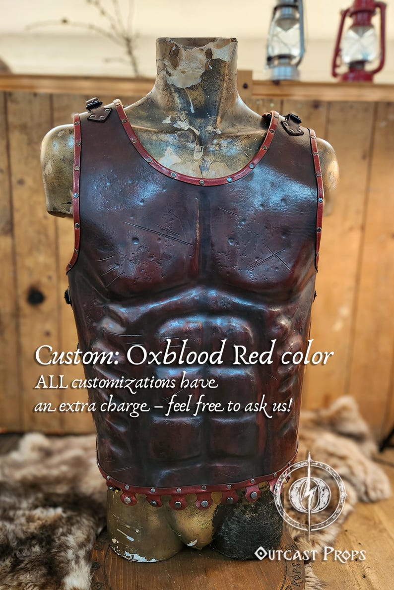 Authentic Roman Gladiator Leather Cuirass - Medieval LARP Armor for Spartacus Cosplay & Fantasy Reenactments