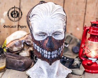 Zombie Leather Face Mask Walking Dead Bitters for Cosplay or